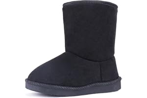 FANTURE Toddler Snow Boots for Girls Boys Winter Warm Fur Lined Kids Non Slip Outdoor Shoes (Toddler/Little Kid)