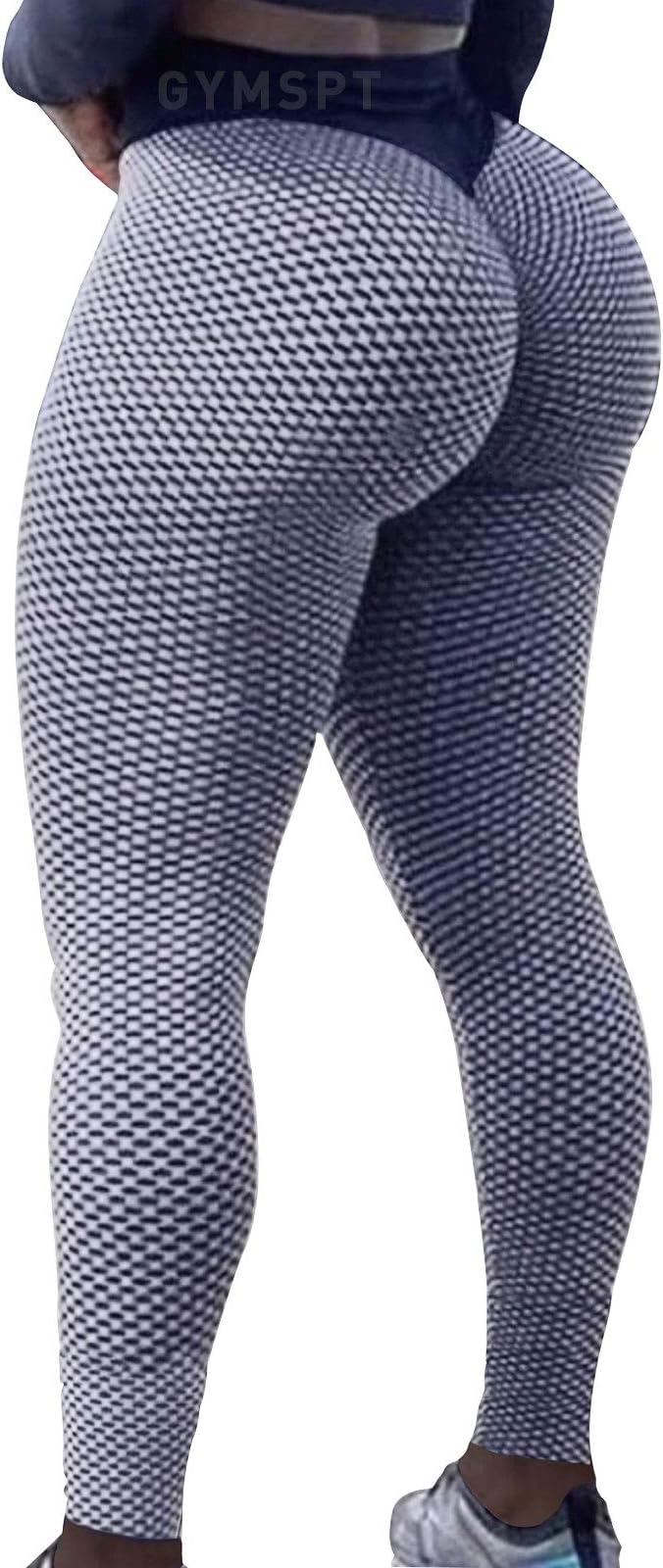 POWERASIA High Waisted Yoga Pants for Women, Tummy Control Ruched Butt Lifting Workout Scrunch Leggings Booty Tights