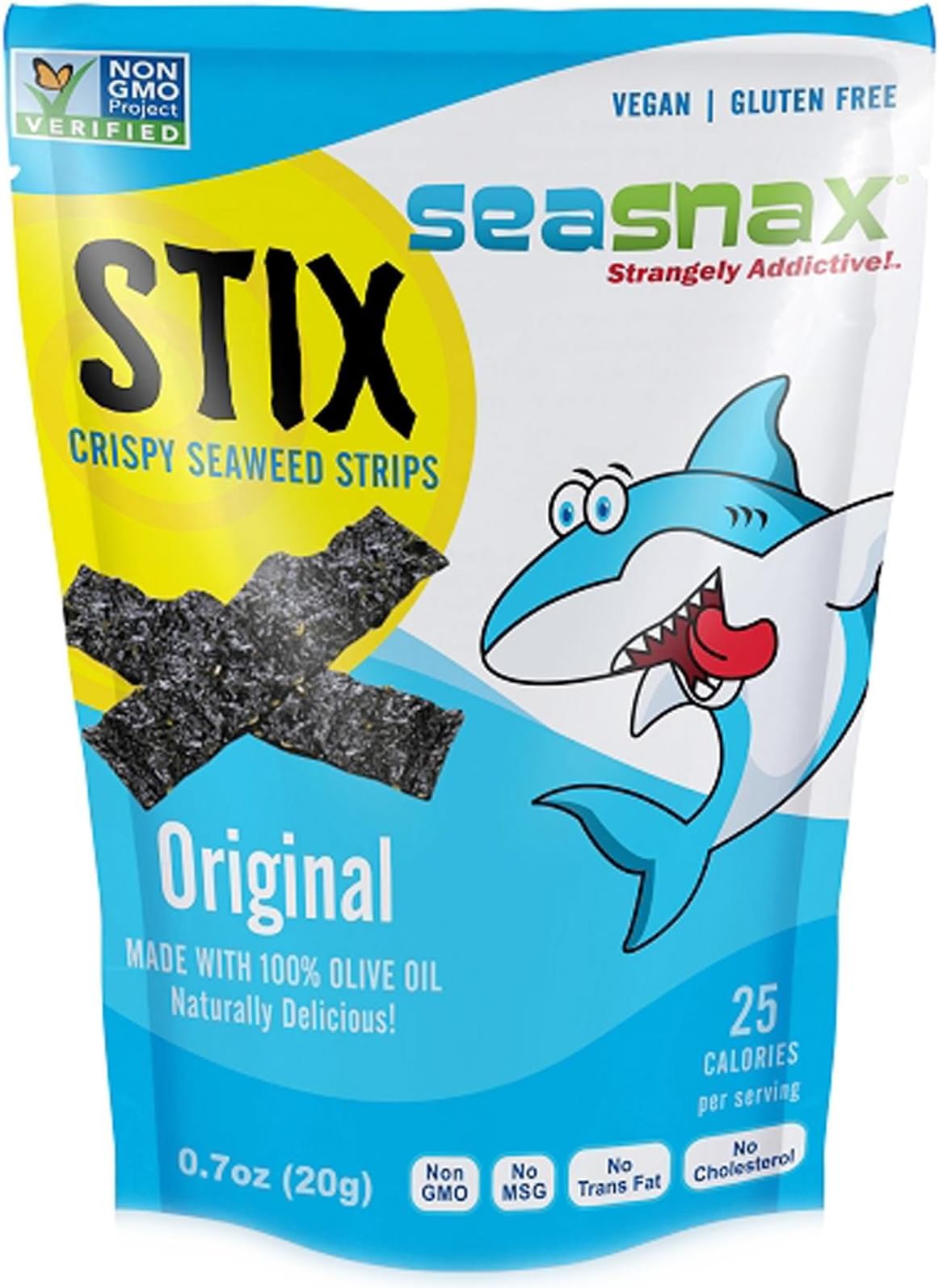 SeaSnax Stix Crispy Seaweed Strips, Original, 0.7 Ounce