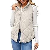 Dokotoo Womens 2025 Fall Vests Sleeveless Fleece Jacket Zip Up Pockets Warm Coat Winter Clothing