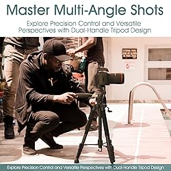 UBeesize 74" Camera Tripod with Phone Holder and