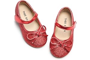 THEE BRON Girl's Toddler/Little Kid Ballet Mary Jane Flat Dress Shoes