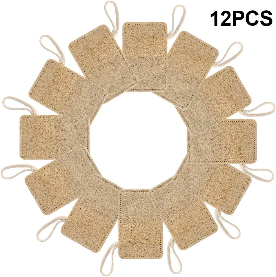 DaricowathX 12 Pieces Natural Dishwashing Sponges Loofah Sponge Dish Scrubber for Kitchen Dish Cleaning(Style02)