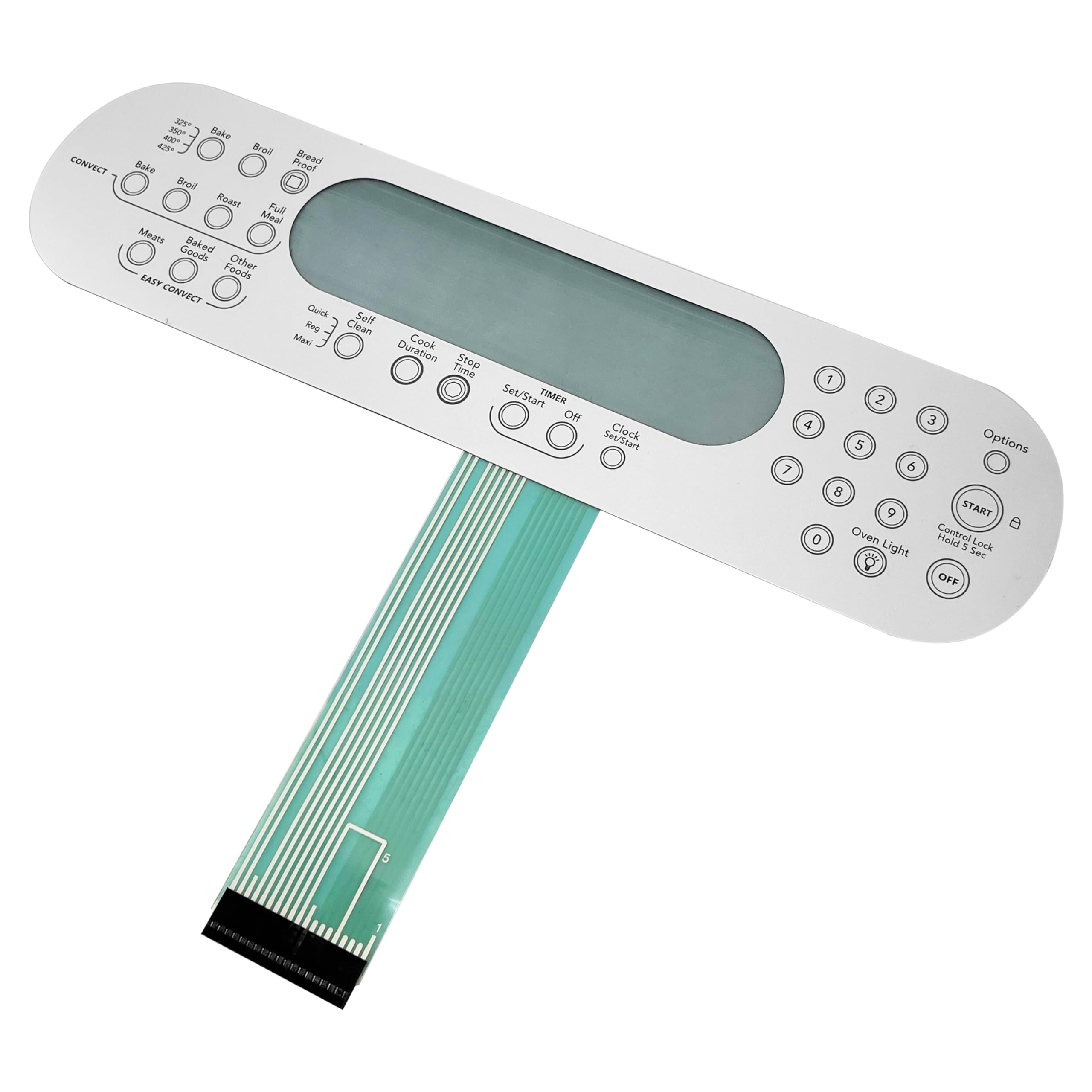 Photo 1 of ShineUs 9756559ES Switch Membrane No Metal Plate Compatible with Whirlpool Range WP9756559ES,AP6013948,9756559ES,1066317, PS11747180.