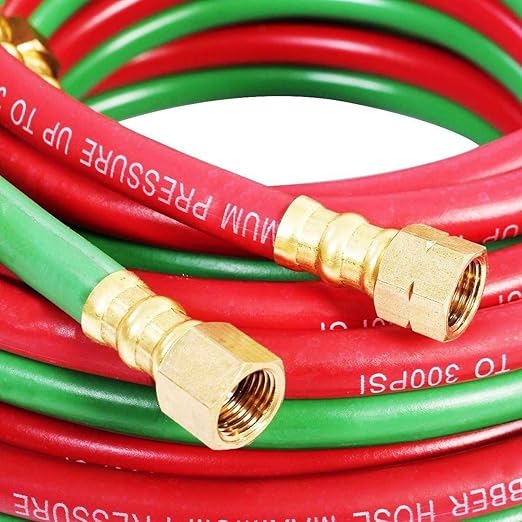 9TRADING 25Ft Twin Dual Line Oxy Acetylene Welding Hose 25 Feet Long