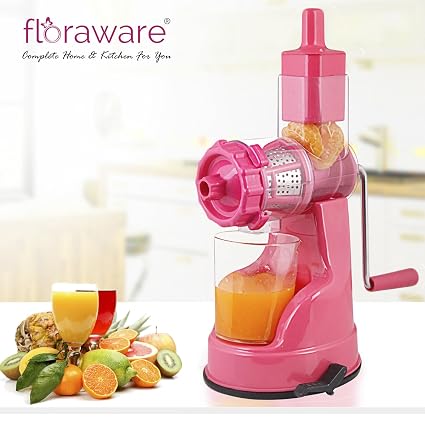 Floraware Plastic Fruit and Vegetable Juicer, 150ml, Pink