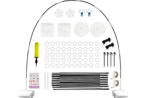 Voircoloria Balloon Arch Kit Frame, 10FT Wide & 9FT Height Adjustable Balloon Arch Stand for Floor with Base for Party Garland Graduation Wedding Birthday Baby Shower Theme Party Decorations (Black)