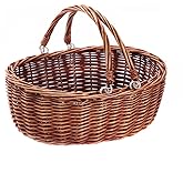 Wicker Picnic Baskets with Handles.Kingwillow. (Brown)
