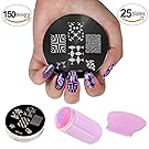 Professional Manicure Nail Art Set Kit With Polish Stamp Stamping Image Plates Accessories And Nail Art Stamper And Scraper By VAGA®