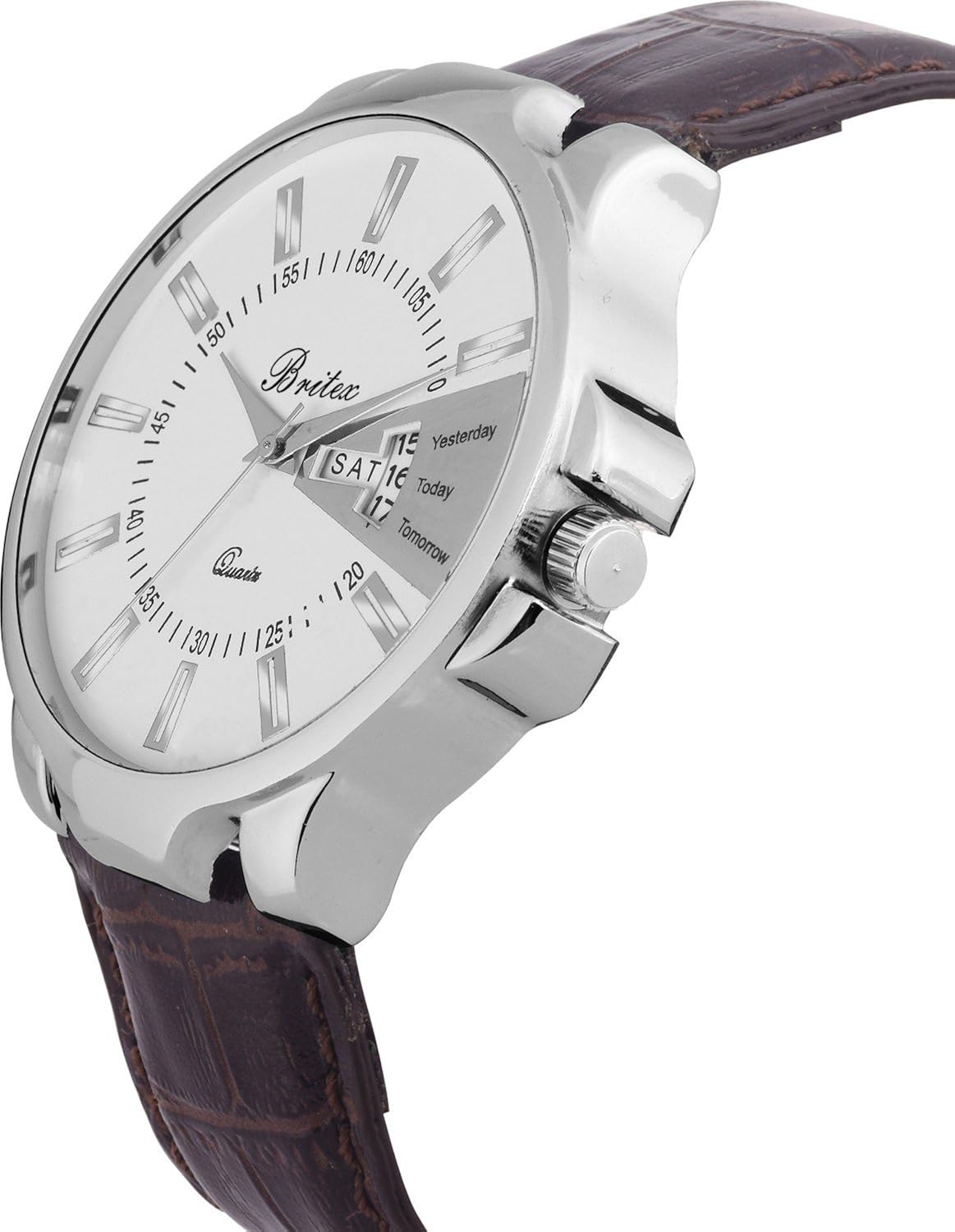 britex analogue white dial men's & boy's watch - bt7017