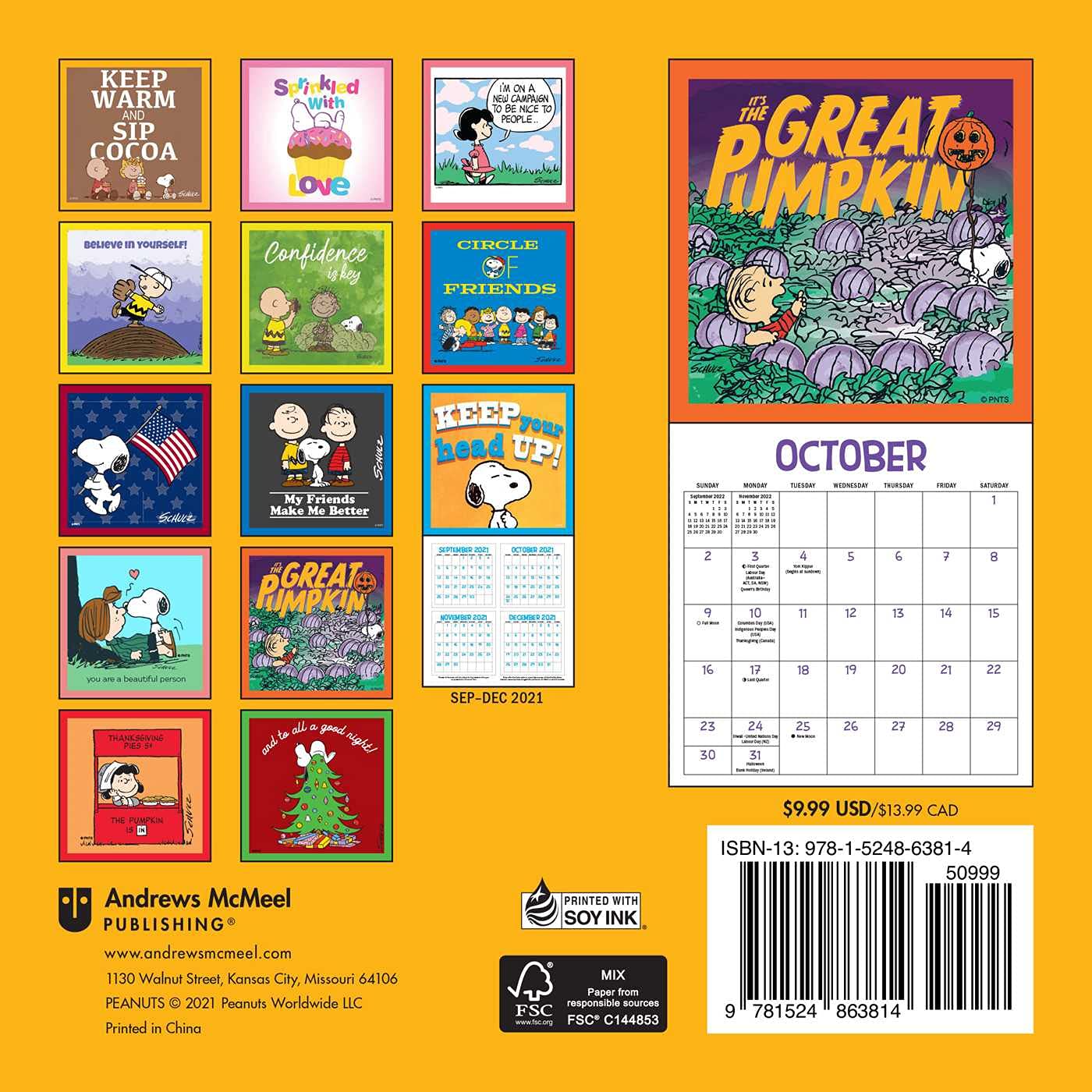2022 Peanuts Calendar Peanuts 2022 Mini Wall Calendar: @Snoopygrams : Peanuts Worldwide Llc,  Schulz, Charles M.: Amazon.co.uk: Books