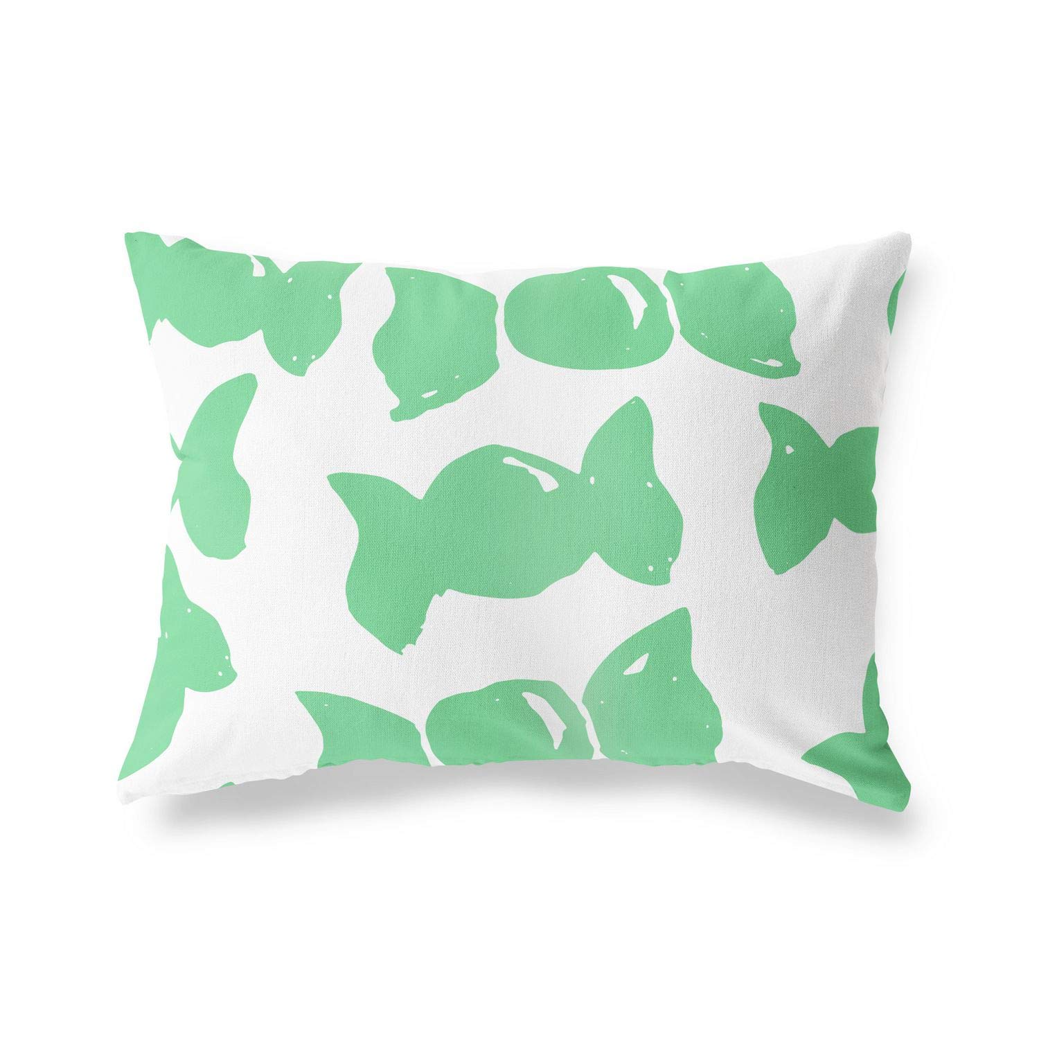 BonaMaison Decorative Cushion Cover, Petrol Green-White Throw Pillow Covers, Home Decorative Pillowcases for Livingroom, Sofa, Bedroom, Size: 45X60 Cm - Designed and Manufactured in Turkey