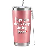 CUPLOOV New Mom Gifts for Pregnant Women Pregnancy Gifts for Expecting Mom to be 20 Oz Rose Gold Tumbler Cup for First Time Moms Wife Friend Sister Mother's Day Gender Reveals Christmas Presents