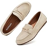 BGSTGUDS Women's Wide Loafers Shoes Cute Dressy Shoes Ladies Comfort Slip Ons Work Shoes