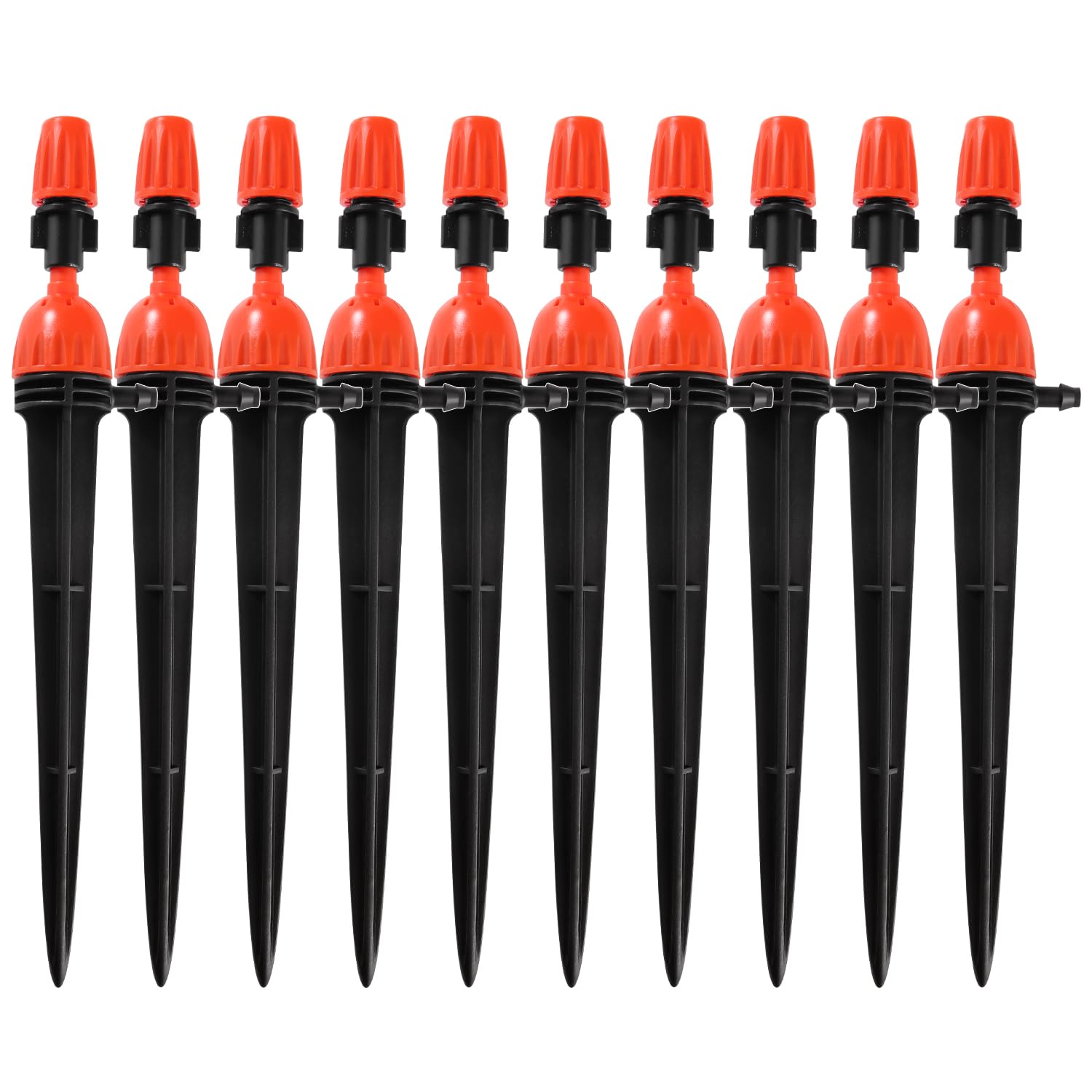 VooGenzek 10 PCS Adjustable Drip Emitters Water Irrigation Drippers Kit, 360 Degree Water Flow Drip Irrigation System, Adjustable Irrigation Drippers Sprinkler Emitter 2 In 1, for 4/7mm Tube