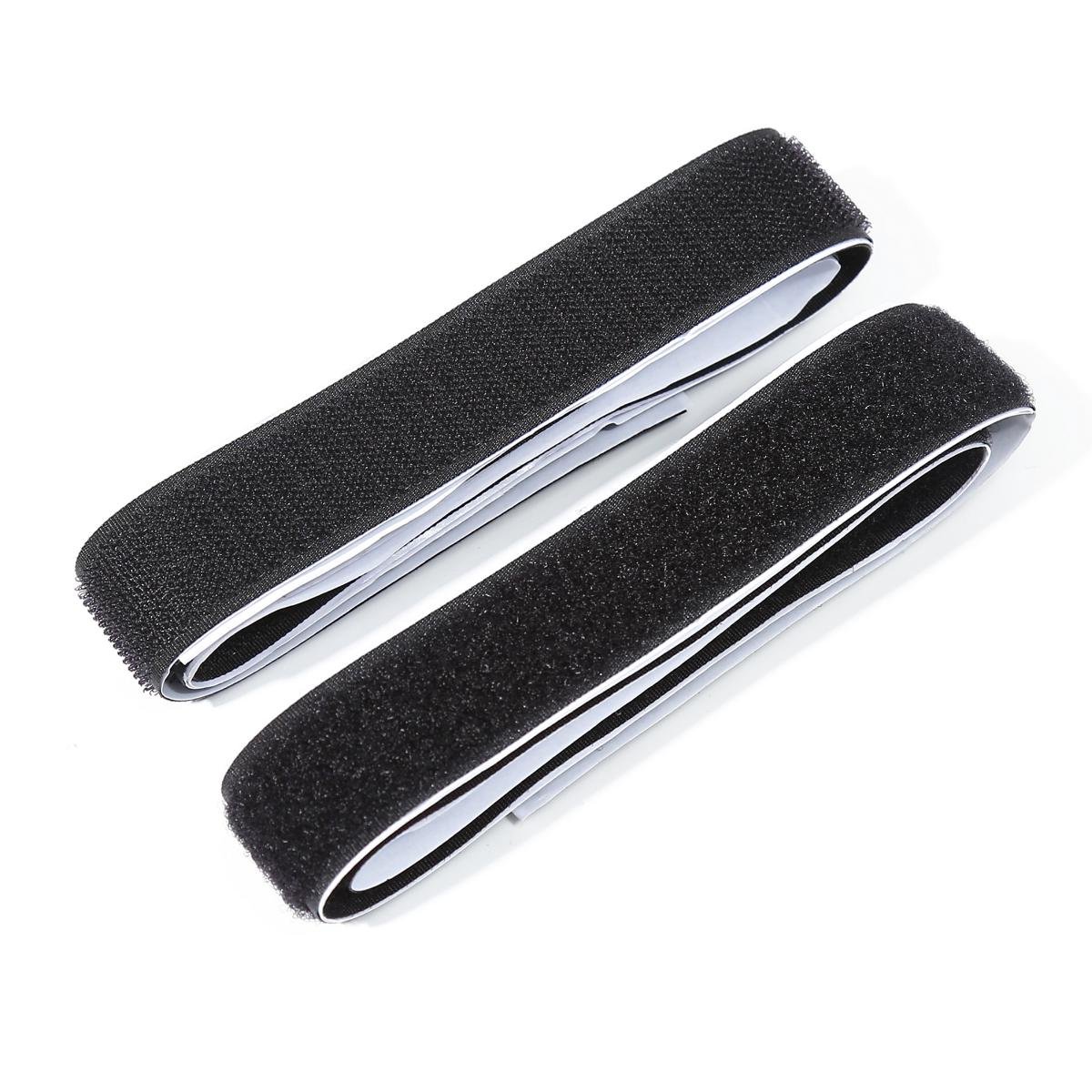 ZADAWERK® Klettband selbstklebend Klettverschluss (25mmx1m, Schwarz)