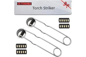 GUTI-MORE GUTIMORE Single Flint Striker Spark Lighter 2PC with 20 Extra Flint Replacements, for Welding, brazing and Soldering.