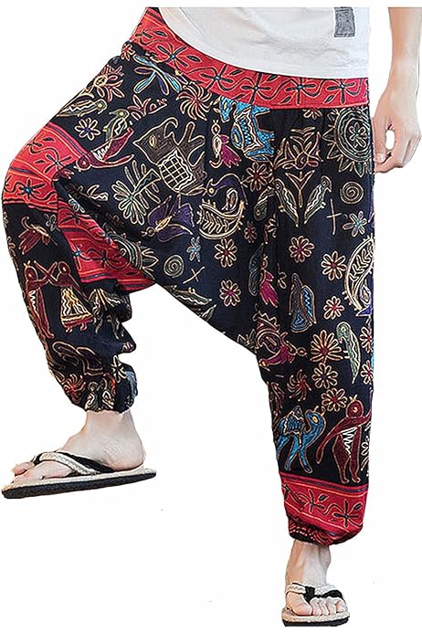 Harem Pants Pantalones Harem SARJANA Para Hombre 100% Algodón
