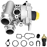 A-Yorsenb 06H121026CQ Aluminum Water Pump Assembly Compatible with Audi A3 A4 TT VW Tiguan Jetta Golf GTI Replacement for Eos