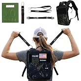 Polyfit Rucking Starter Kit - Ruck Backpack with 10 lb Plate &amp; Accessories | Includes backpack, 10 lb plate, rucking straps, sternum strap and hang loop, for walking, rucking and weighted training