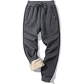 Gihuo Men Sweatpants Sherpa Fleece Lined Sweatpants Winter Thermal Active Outdoor Sports Track Jogger Pants