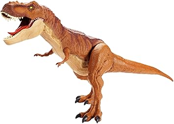Mattel FMM63 - Jurassic World Riesendino Tyrannosaurus Rex, riesiger T-Rex Dinosaurier, ca. 90 cm