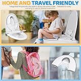 Orzbow Foldable Toddler Toilet Seat Portable Potty Training Seat White view 7