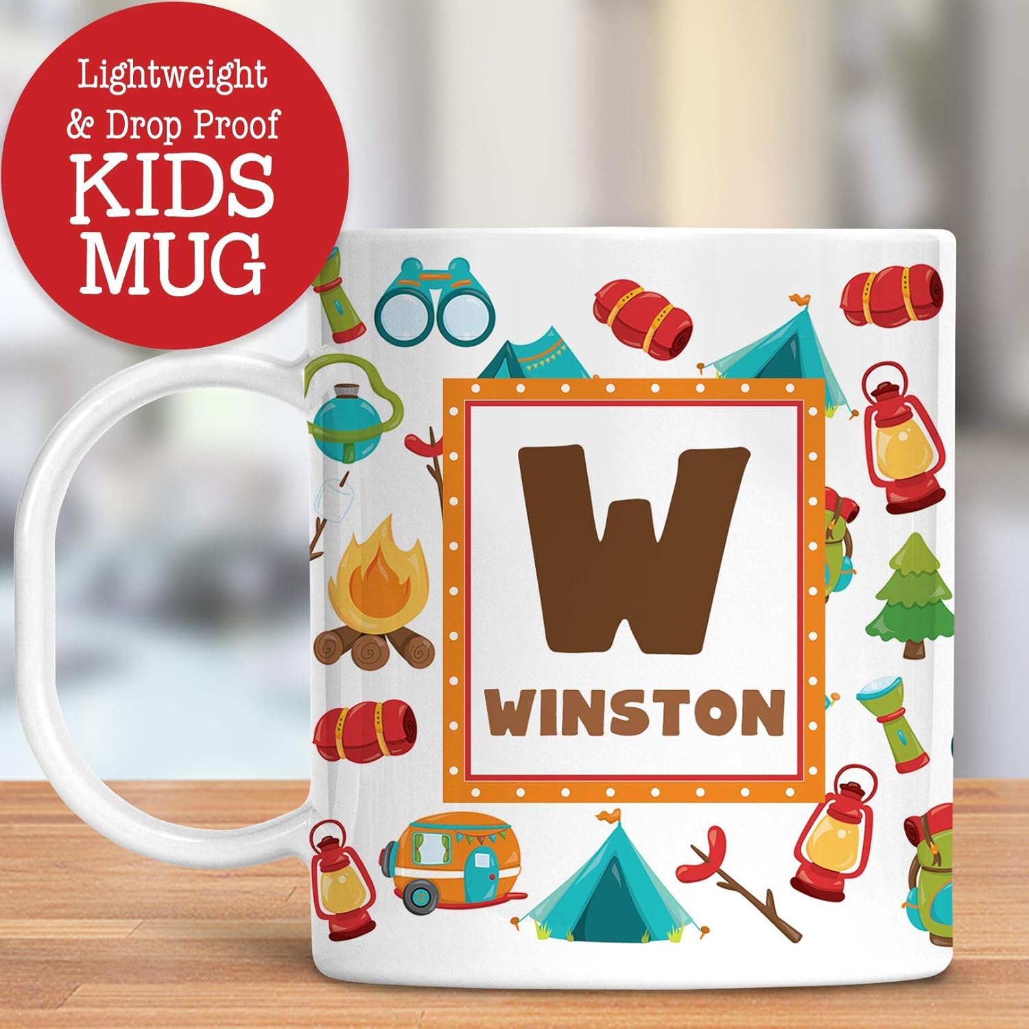 kids camping mug