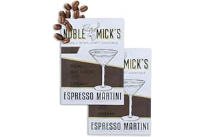 Noble Mick's Easy Delicious Refreshing Ready To Use For A Party, Celebration, or Happy Hour, Single Serve Craft Cocktail Mix, Espresso Martini, 2 Pack