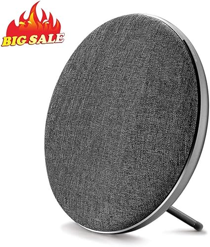 Jonter Fashion Altoparlante Bluetooth Altoparlante Rotondo Da Tavolo Con Rivestimento In Tessuto E Metallo Subwoofer Da 10 W Mic Incorporato Vivavoce Slot Per Schede Tf E Cavo Aux Grigio Amazon It Strumenti Musicali