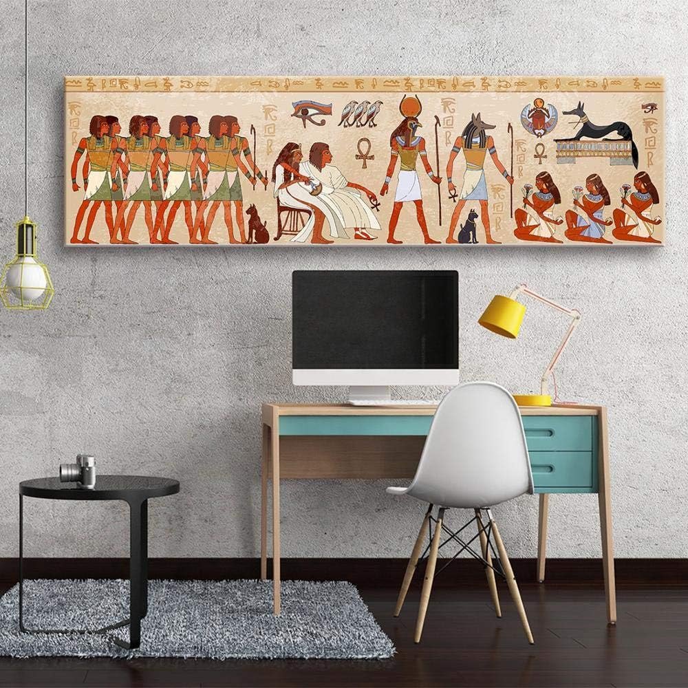 Amazon レトロなエジプトの女王クレオパトラポスターキャンバス絵画古代エジプトのファラオhdプリント画像壁画壁アートベッドサイドの家の部屋の装飾40x160cmアンフレーム ウォールステッカー オンライン通販