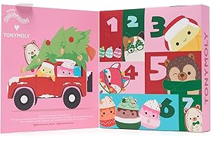 TONYMOLY x Squishmallows Advent Calendar 2025 – 7-Day Skincare Advent Calendar with Hand Cream, Lip Gloss, Sheet Masks & Cute advent calendar for girls