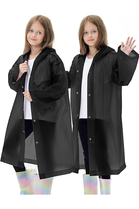 thumbnail image 2 of 2-Pack Reusable Rain Ponchos For Adults - Waterproof Hooded Raincoats With Sleeves For Outdoor Events 2 of 13