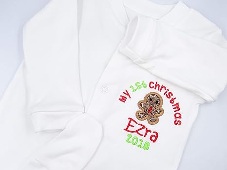 my 1st christmas sleepsuit