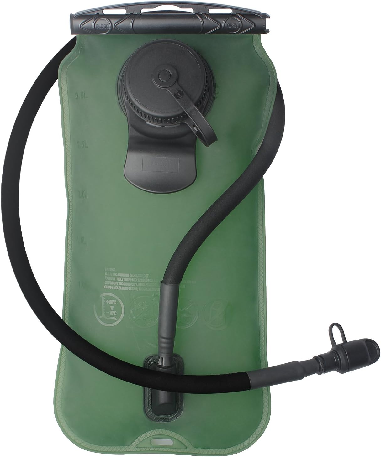 LocoTime 3 Litre Hydration Bladder, Water Reservoir Pack Backpack System Water Bag for Outdoor Cycling Climbing Hiking Running (BPA Free FDA Approved), Non Toxic, Insulated Hose, No Leaks