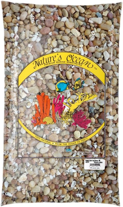 Nature's Ocean Hawaiian Rainbow Gravel for Aquarium, 10-Pound