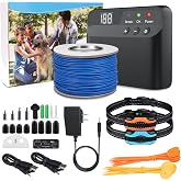 PcEoTllar Electric Fence for Dogs, Underground Dog Fence System, 2 Collars | IPX7 Waterproof and Rechargeable Receicer, 656Ft Underground/Aboveground Boundary, Easy to Install &amp; Operate