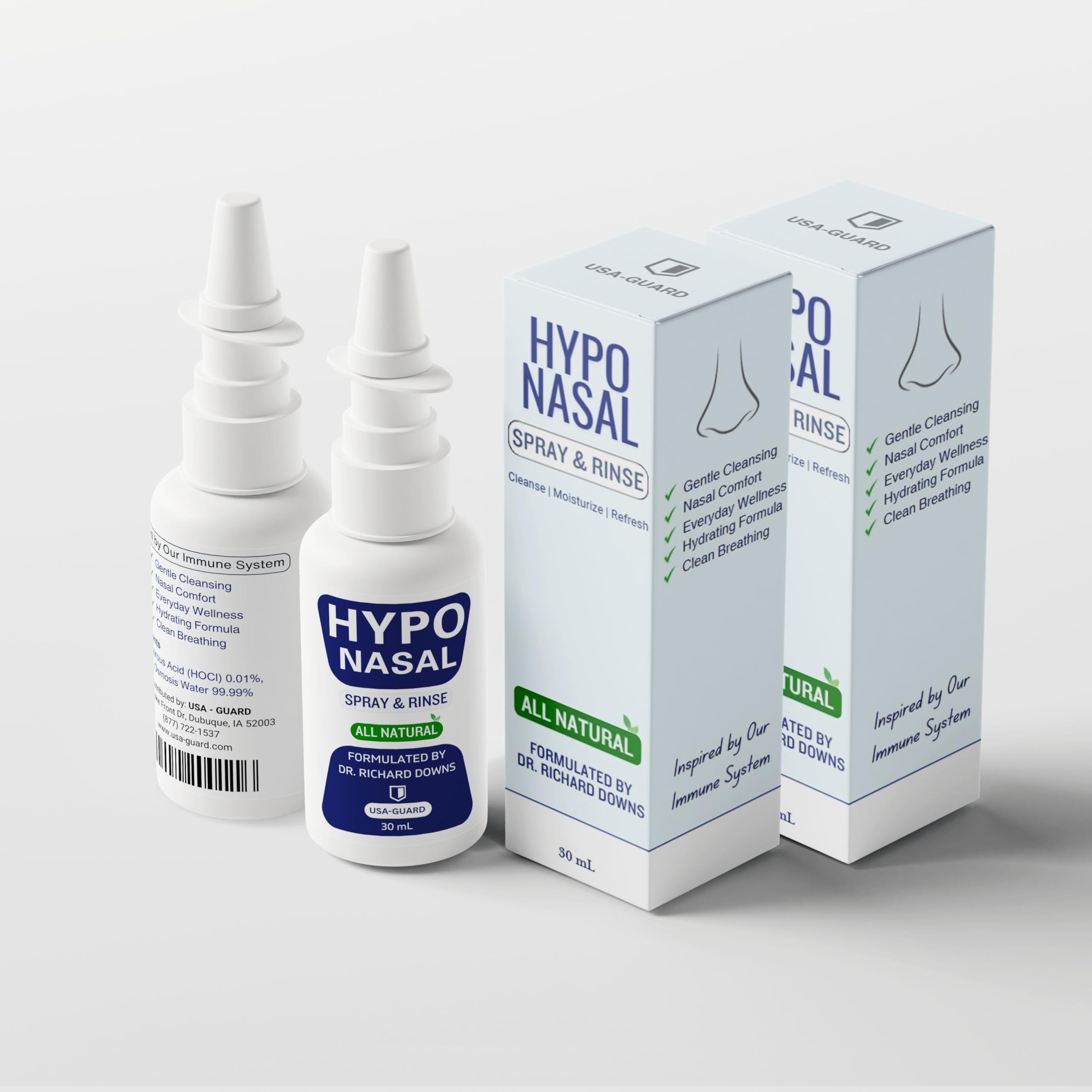 USA-GUARD HypoNasal All Natural Daily Nasal Spray