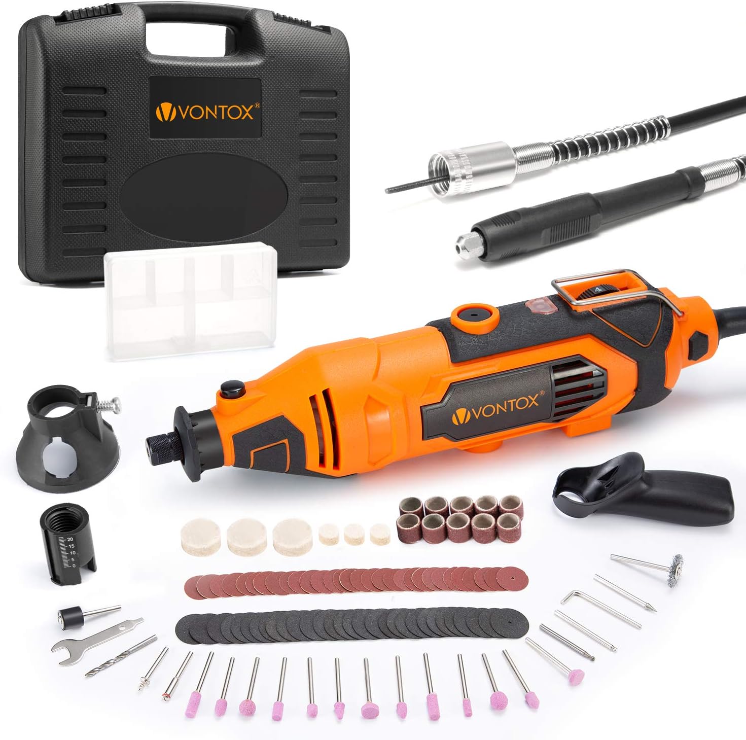 Vastar Outils Rotatifs Multifonction 135W, Kit Outil Rotatif