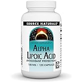 Source Naturals Alpha Lipoic Acid 100 mg Supports Healthy Sugar Metabolism, Liver Function & Energy Generation - 120 Capsules