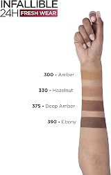 L'Oreal Paris Infallible 24H Fresh Wear Foundation Powder Hazelnut 330 view 8