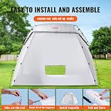 VEVOR Portable Paint Booth Tent 7.5x5.2x5.2ft Spray Shelter Built-in Floor view 4