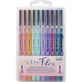 Marvy Uchida Le Flex 10 Piece Set Writing Pen, Pastel Colors