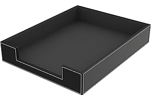 NIFIVE Leather Letter Tray, Luxury Desk Organizer for Office Supplies, File, Paper, Mail, Magazine, Perfect Letter Holder & P