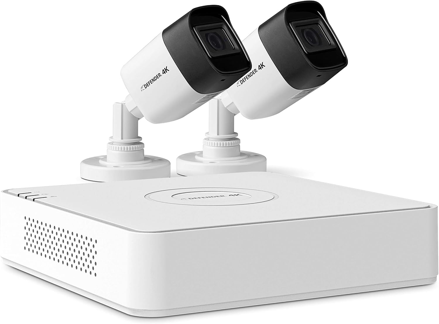 Defender 4k Ultra HD Security Cameras Night Vision Mobile Viewing Motion Detection Cameras for Security Outdoor for Home and Business (2 Cameras)