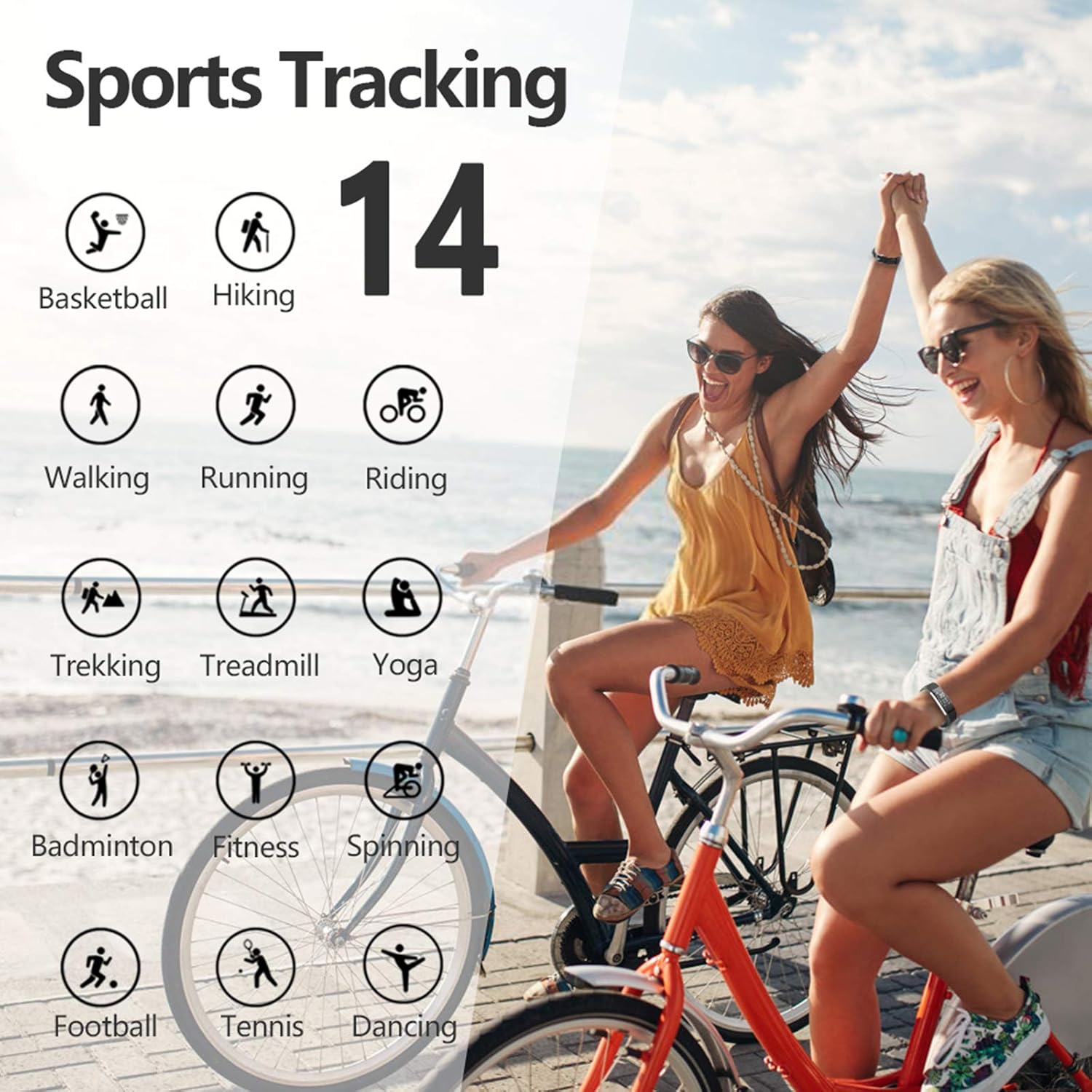 Lintelek Fitness Tracker with Heart Rate Monitor, Activity Tracker with Connected GPS, IP67 Waterproof Smart Fitness Band with Step Counter, Calorie Counter, Pedometer for Kids Women and Men : Sports & Outdoors
