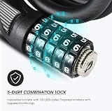 MAXDONE Bike Lock Cable 1500mm x 12mm 5-Digit Combination High Security view 5