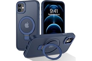 DUEDUE Magnetic for iPhone 12 Case iPhone 12 Pro Case Compatible with MagSafe Stand Ring Holder Matte Translucent Protective 