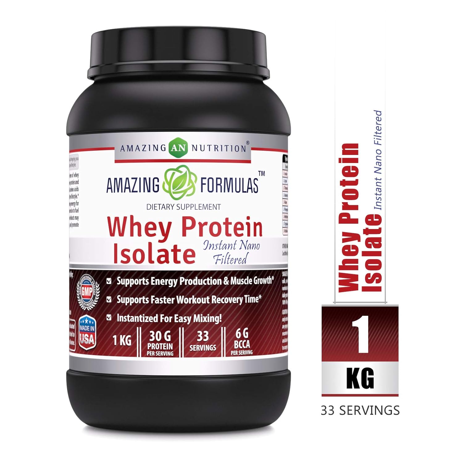 Amazing Formulas Whey Protein Isolate Powder 2 lbs 27g Protein Per