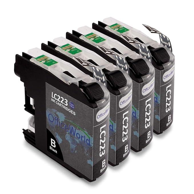OfficeWorld Ersatz für Brother LC223 Schwarz LC223BK Patronen Kompatibel für Brother MFC-J5320DW DCP-J4120DW MFC-J480DW MFC-J